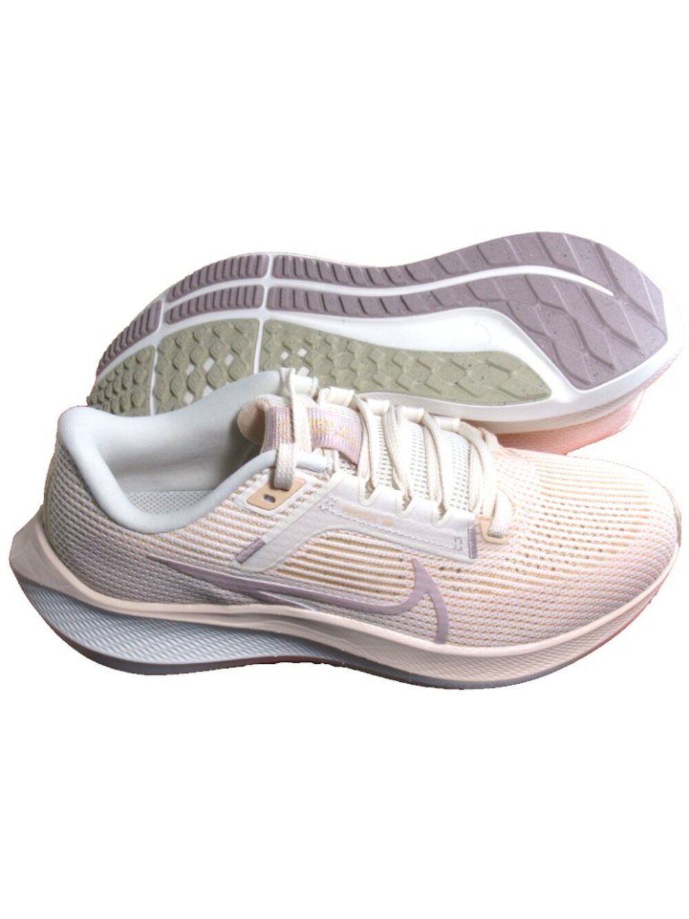 Women's Nike Air Zoom Pegasus 40 Running Shoes Pale Ivory Peach Pink Size 7 NIB - Picture 2 of 7